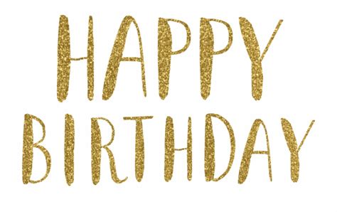 Happybirthday Birthday Gold Shine Happy Bday Calligraphy - Clip Art Library