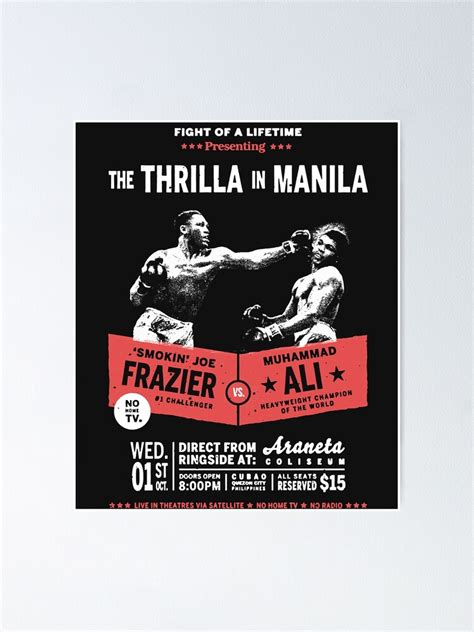 "Ali vs frazier thrilla in manila" Poster for Sale by maceycrooks ...