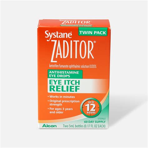 Systane Zaditor Eye Drops, Twin Pack