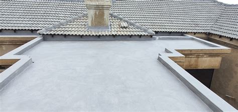 Concrete roof slab waterproofing