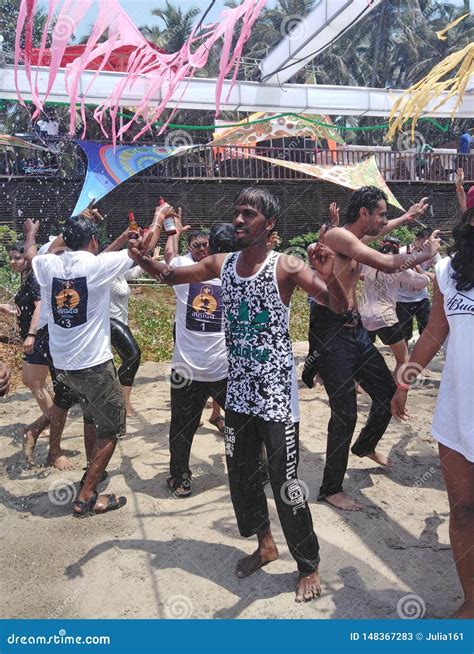 Dance Party on the Beach, Goa, India. Editorial Stock Photo - Image of ...