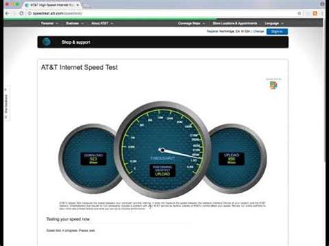 AT&T Fiber Speed Test - YouTube