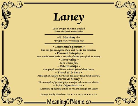 Laney - Meaning of Name