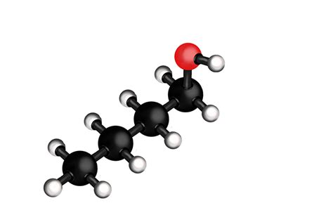 The molecular structure of Butanol and formula structure