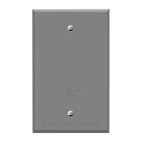 1-Gang Weatherproof Metal Blank Wall Plate - ENERLITES