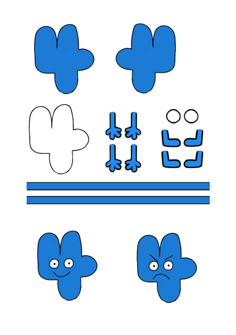 Algebralians from BFB (1-10) - Pixel Papercraft