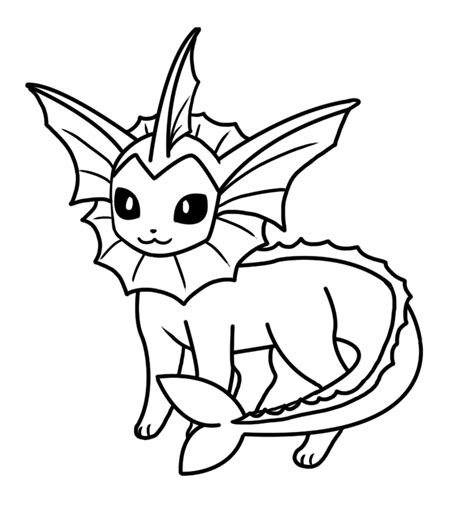 Pokemon Coloring Pages Vaporeon