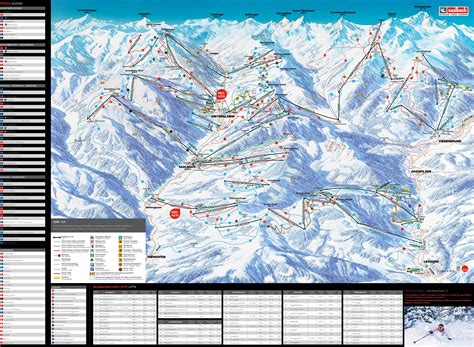 Saalbach-Hinterglemm Ski Map - Saalbach Hinterglemm Leogang Fieberbrunn ...