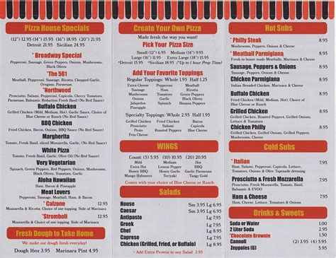 View Our Menu - Broadway Pizza and Subs