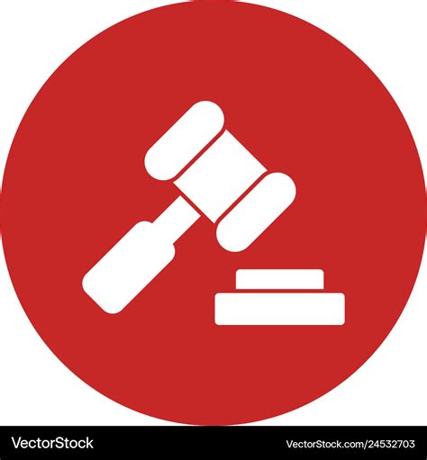 Law hammer icon Royalty Free Vector Image - VectorStock