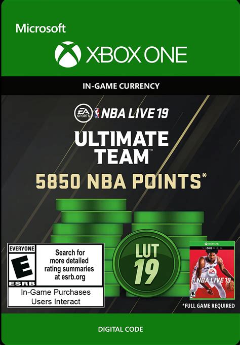 NBA Live 19 Ultimate Team 5,850 NBA Points