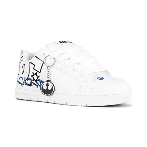 DC x Star Wars Court Graffik Skate Shoes - White/Blue - Supereight