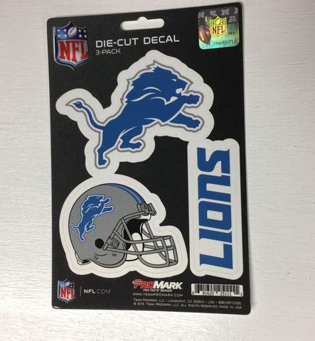 Detroit Lions Set of 3 Die Cut Decal Stickers Helmet Logo Free Shippin ...