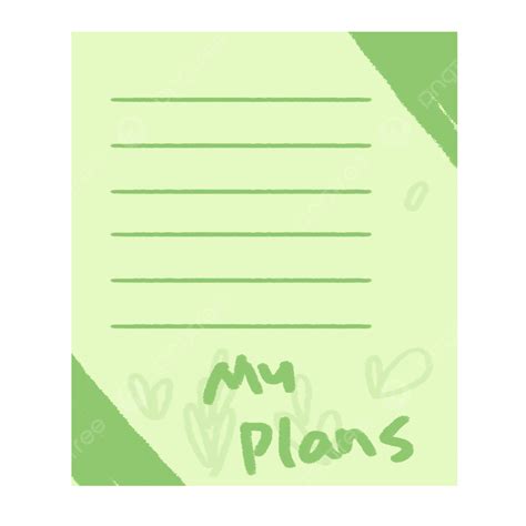 Creative Note PNG Transparent, Green Creative Minimalist Cartoon Note Schedule, Green, Cute ...