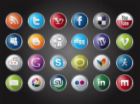 Social media website logos vector Vector | Free Download