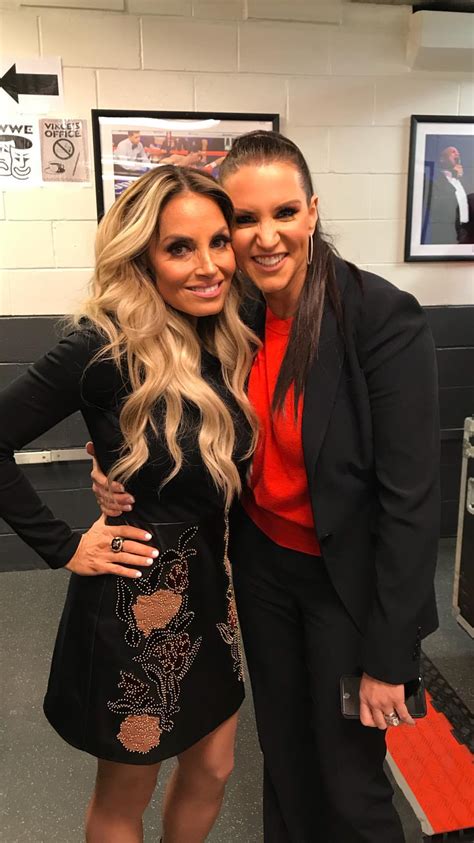 Stephanie McMahon and Trish Stratus backstage at Raw 25 | Wrestling Forum