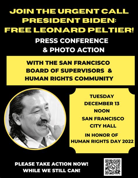 Press Conference and Photo Action to Free Leonard Peltier Now ...