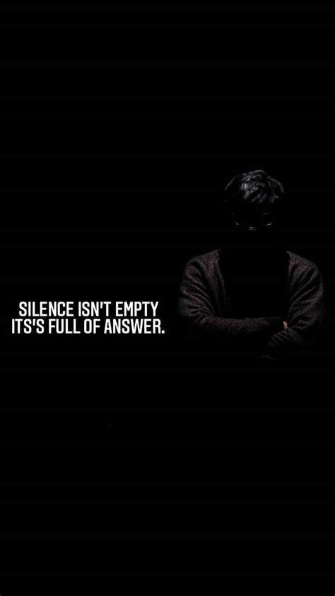 Download Motivational Concept - Silence Isn't Empty Quote in Black and ...