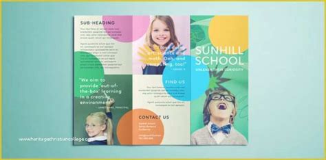 School Brochure Template Free Download Of Colorful School Brochure Tri ...