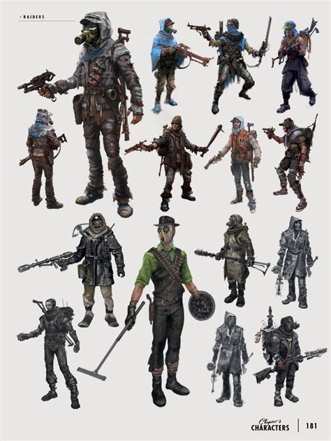 Raiders , Concept art (i love the tattered field jacket one) : r/fo4