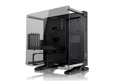 Gaming PC Case Glass Mini ITX Tower Frame DIY Liquid Cooling Chassis ...