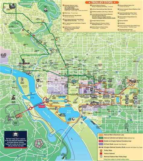 Printable Map Of Washington Dc Attractions