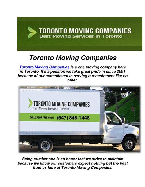 Toronto Moving Companies : Get A Moving Quote | Moving company, Best ...