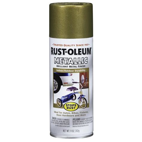Rust-Oleum Stops Rust Burnished Brass Metallic Spray Paint (Actual Net ...