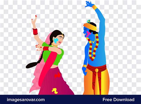 radha krishna holi - Image Sarovar - Free Vectors, Illustrations & PSD ...