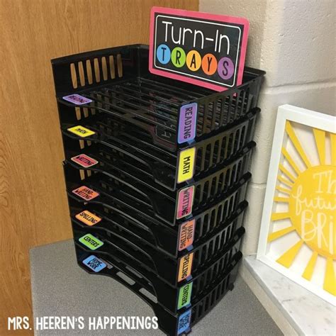 10 Creative Ways to Organize Your Classroom Turn-In Bin | Elementary classroom decor, Middle ...