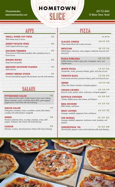 Brick Pizza Menu Design Template by MustHaveMenus