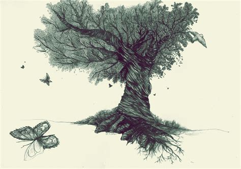 13+ Beautiful Collection Of Tree Drawings, Art Ideas | Design Trends ...