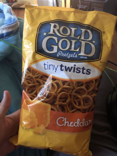 Rold Gold Cheddar Pretzels which are one of my favorite snacks. Why aren't these more popular ...