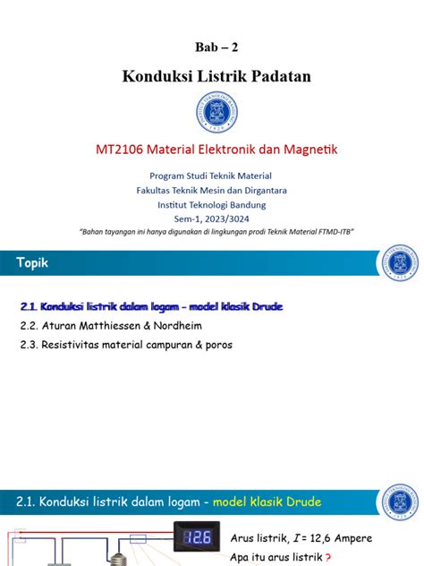 CH - 2 Konduksi Listrik Dalam Logam | PDF