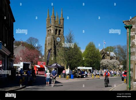 Derbyshire village of Tideswell Peak District England Stock Photo - Alamy