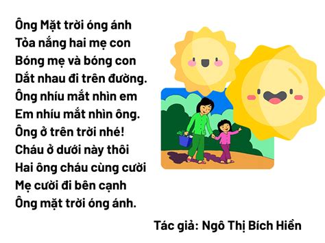 Bài thơ "Ông mặt trời" tác giả Ngô Thị Bích Hiền - Giải pháp giáo dục ...