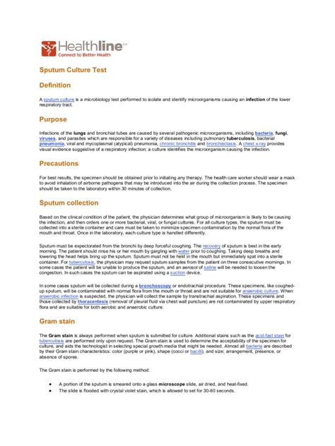 Sputum Culture Test | Pneumonia | Infection