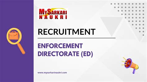 Enforcement Directorate (ED) Recruitment - MySarkariNaukri En