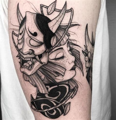 Pin by Lilpxp on Tattoo | Oni tattoo, Hannya mask tattoo, Tattoos