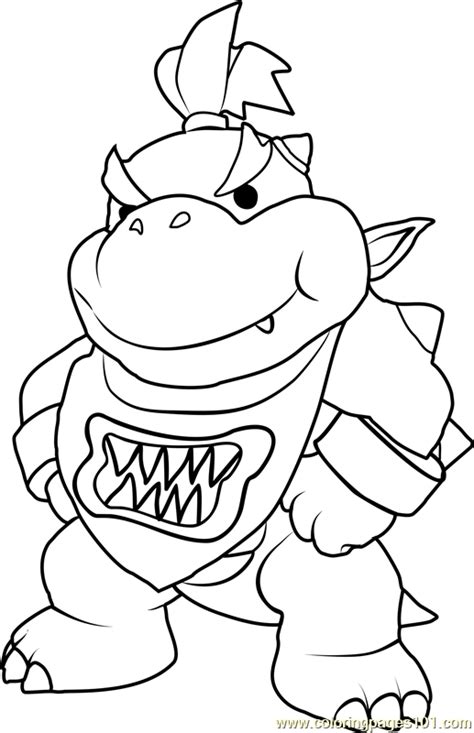 Bowser Jr Coloring Page for Kids - Free Super Mario Printable Coloring Pages Online for Kids ...