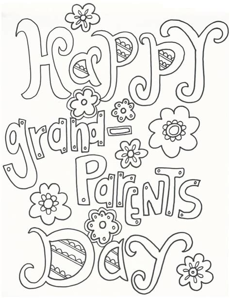 Grandparents Day 6 Coloring Page - Free Printable Coloring Pages for Kids