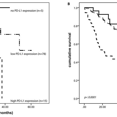 PD-L1 expression and outcome. PD-L1 expression correlates with overall ...