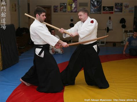 Trainings with weapons in aikido