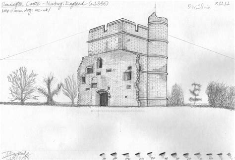 Donnington Castle Two-Point Perspective Drawing by MysteryEzekude on DeviantArt