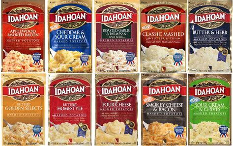 Idahoan Flavored Mashed Potatoes 4 oz. Assortment - 10 Pack