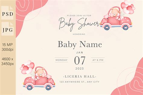 Baby Shower Invitation Card Boy, PSD 543 Graphic by SWcreativeWhispers ...