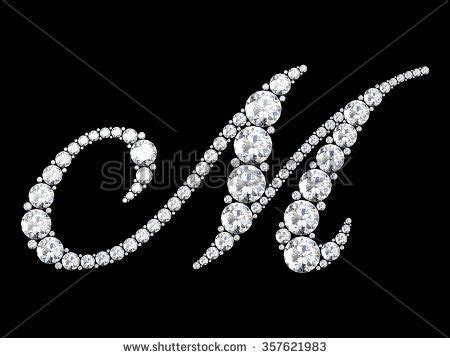 A stunning beautiful "M" set in diamonds. | Трафареты букв, Буквы монограммы, Инициалы