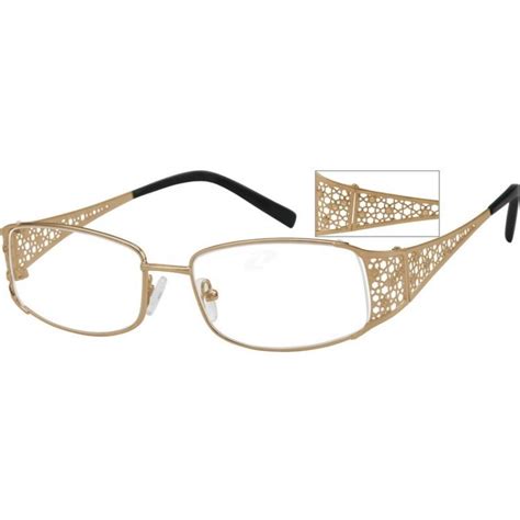 Gold Rectangle Glasses #497114 | Zenni Optical | Stainless steel frame ...