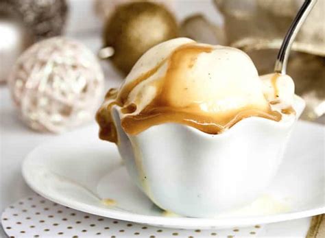 Egg Nog Ice Cream with Hot Buttered Rum Sauce - The Merchant Baker