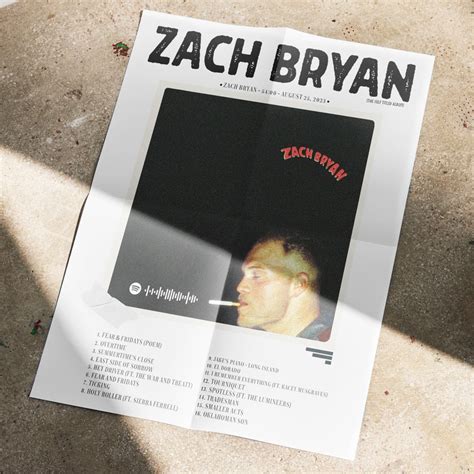 Zach Bryan Album Cover Poster Digital Download Zach Bryan Self-titled ...